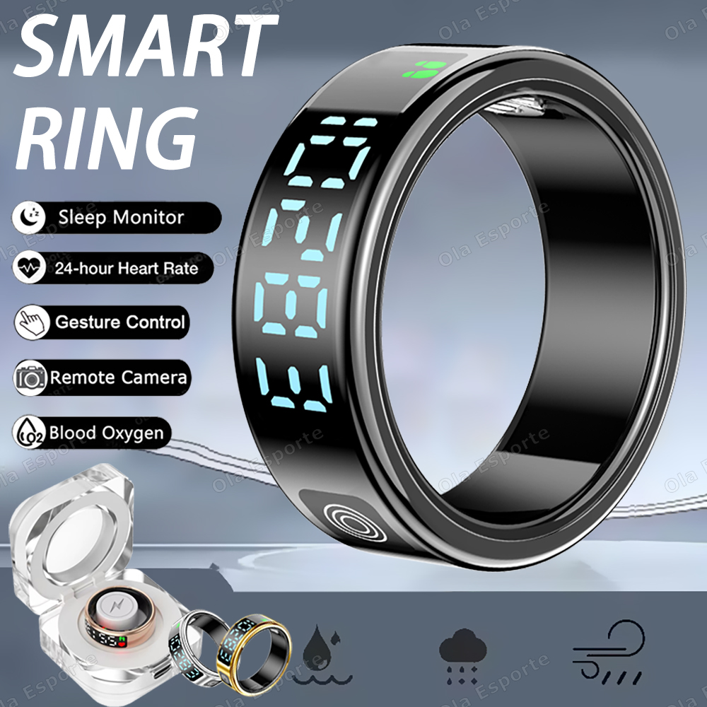 Blood Oxygen Monitor - Inteligentny pierścień SR08 z etui ładującym