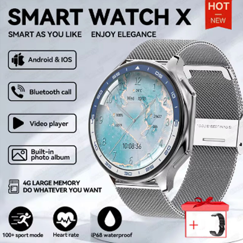 Xbody Health & Wellness - Smartwatch z dużym ekranem 1.43 cala