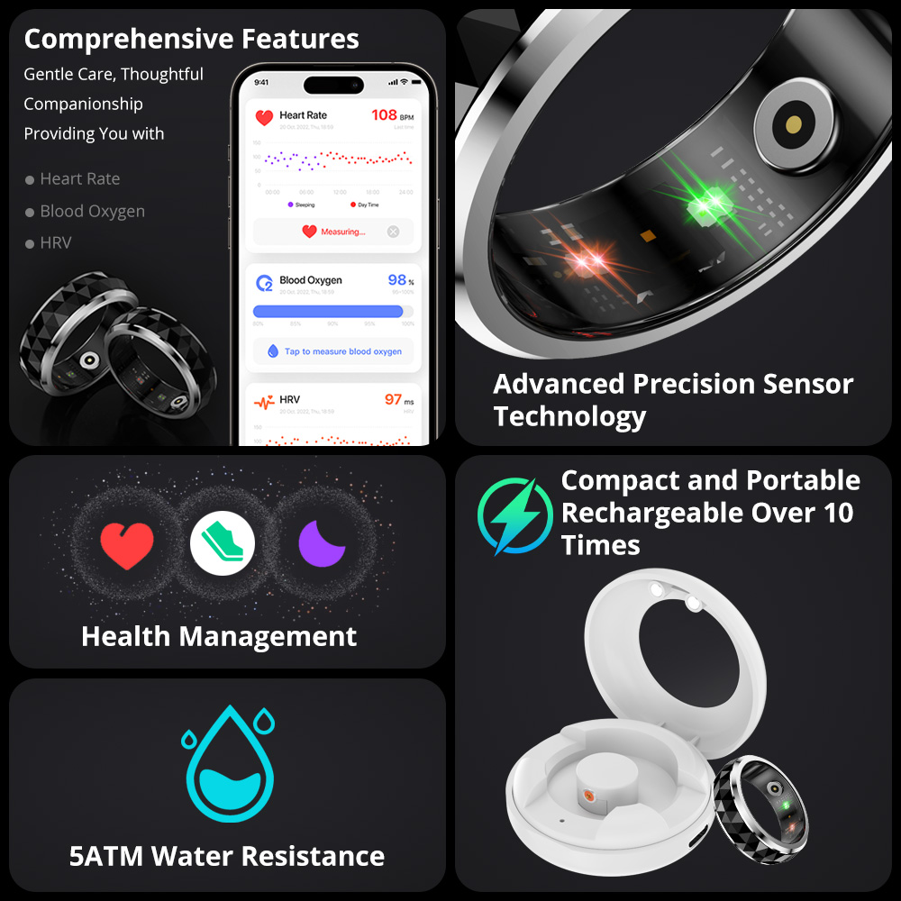 2024 COLMI R11 Smart Ring, Fid – Blood Oxygen Monitor recenzja i cena