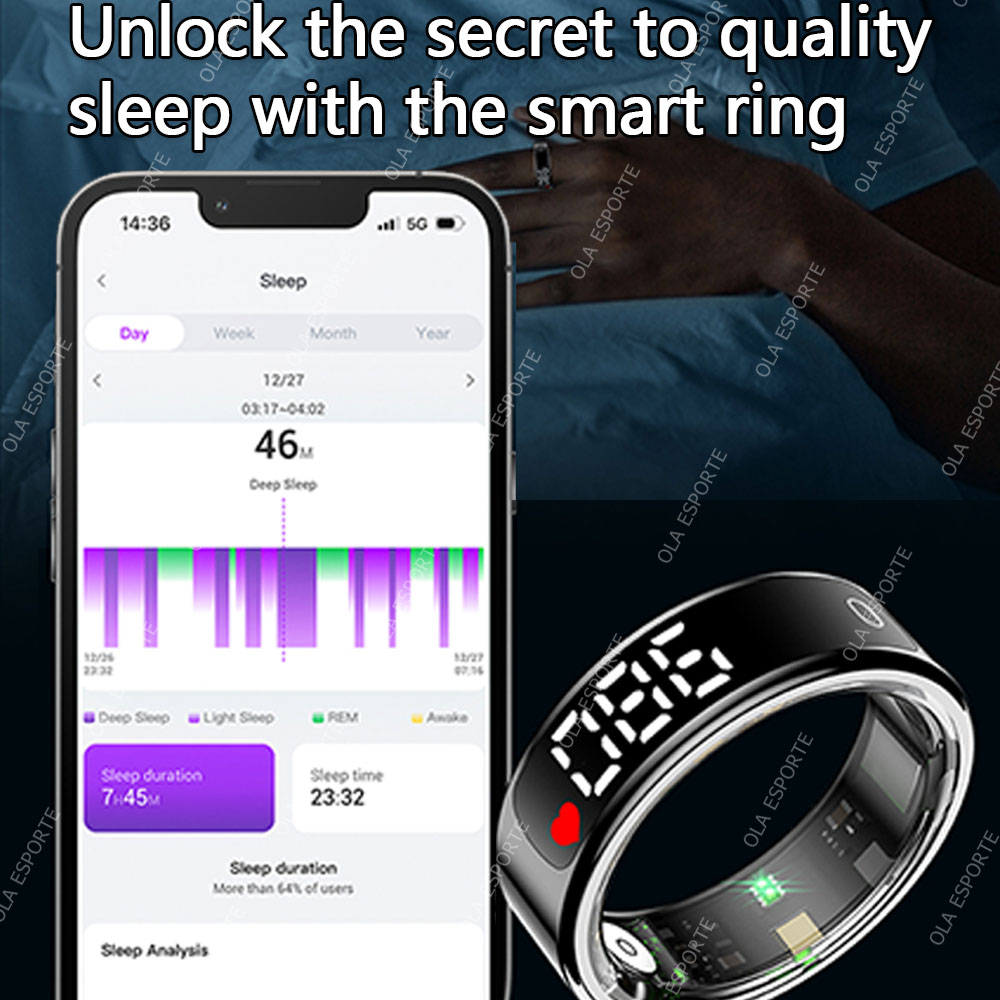 Inteligentny pierścień z ekran – Blood Oxygen Monitor recenzja i cena