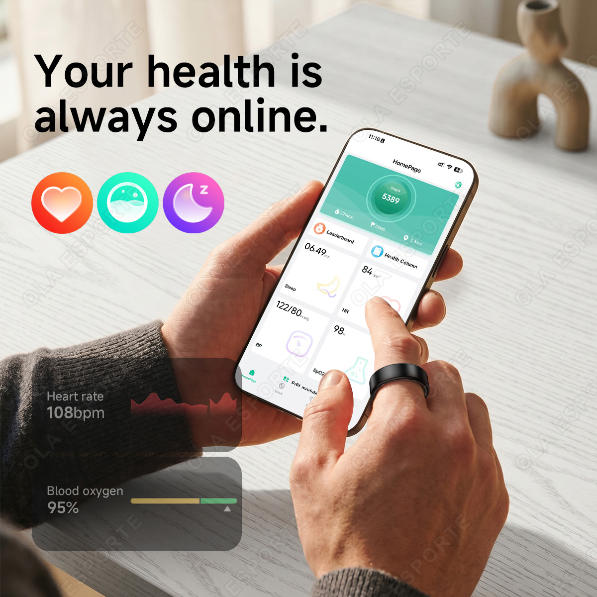 Inteligentny pierścień R10 z e – Blood Oxygen Monitor recenzja i cena